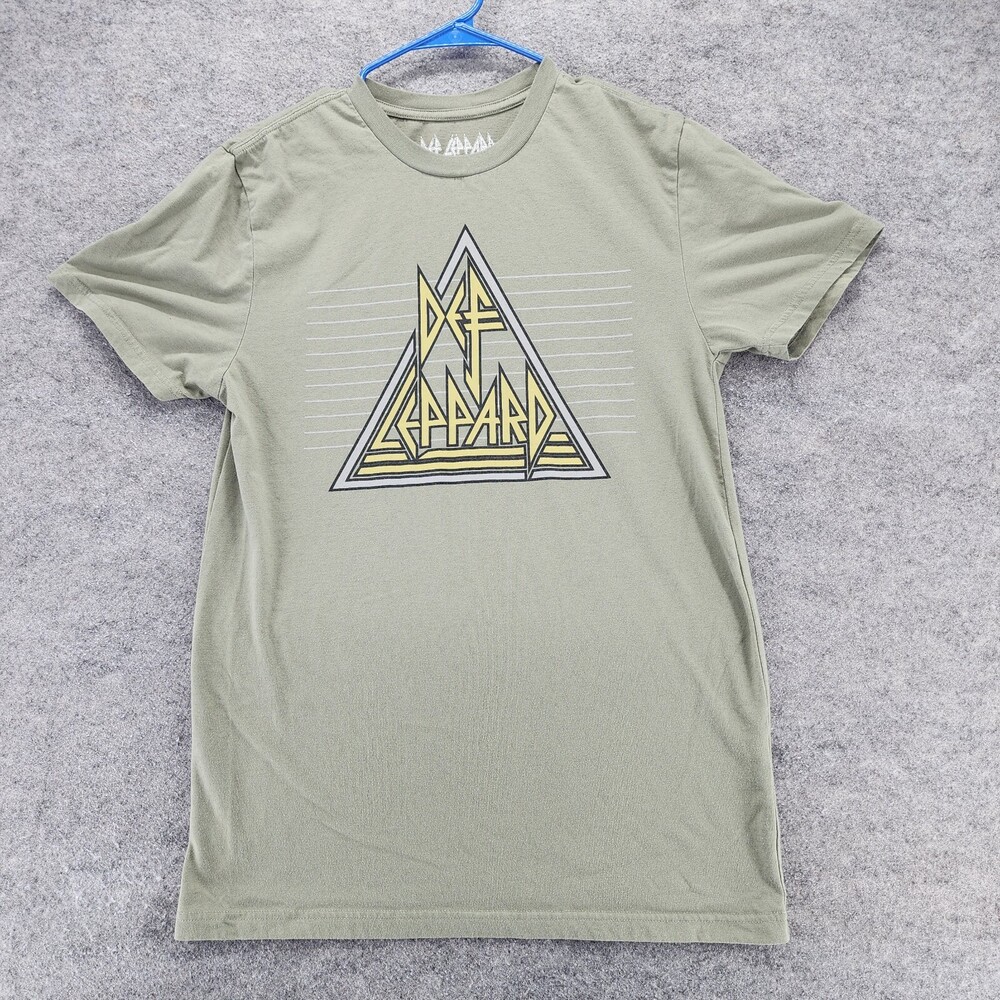 Def Leppard Shirt Womens Small Short Sleeve Green